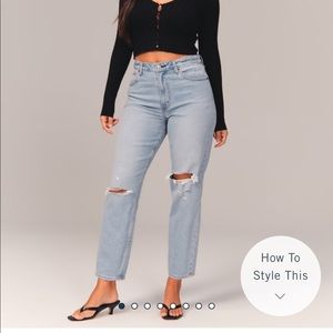 Abercrombie and Fitch mom jeans high rise